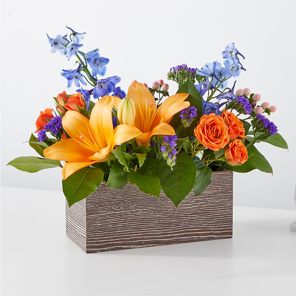Radiant Citrus Box Bouquet – Lulus Petals, Farmington NM