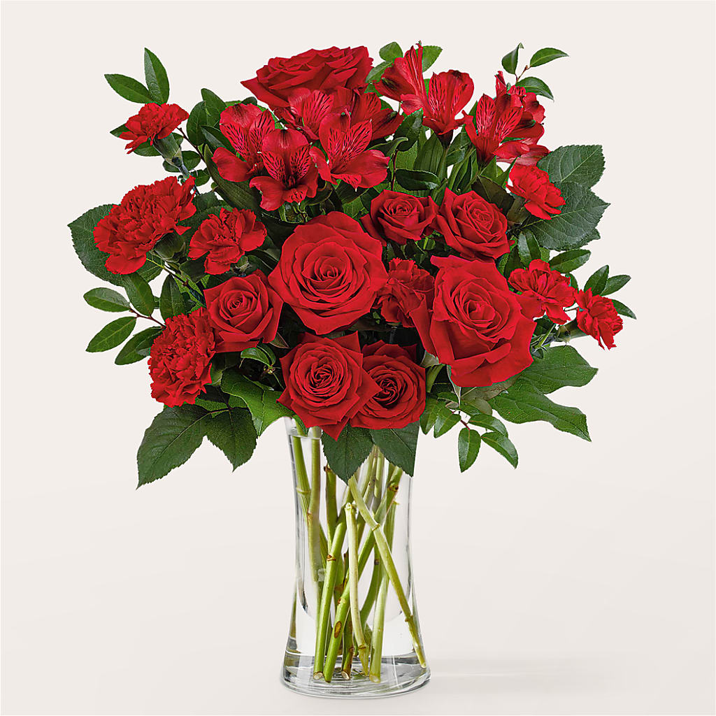 Brilliant Ruby Bouquet – Lulus Petals, Farmington NM