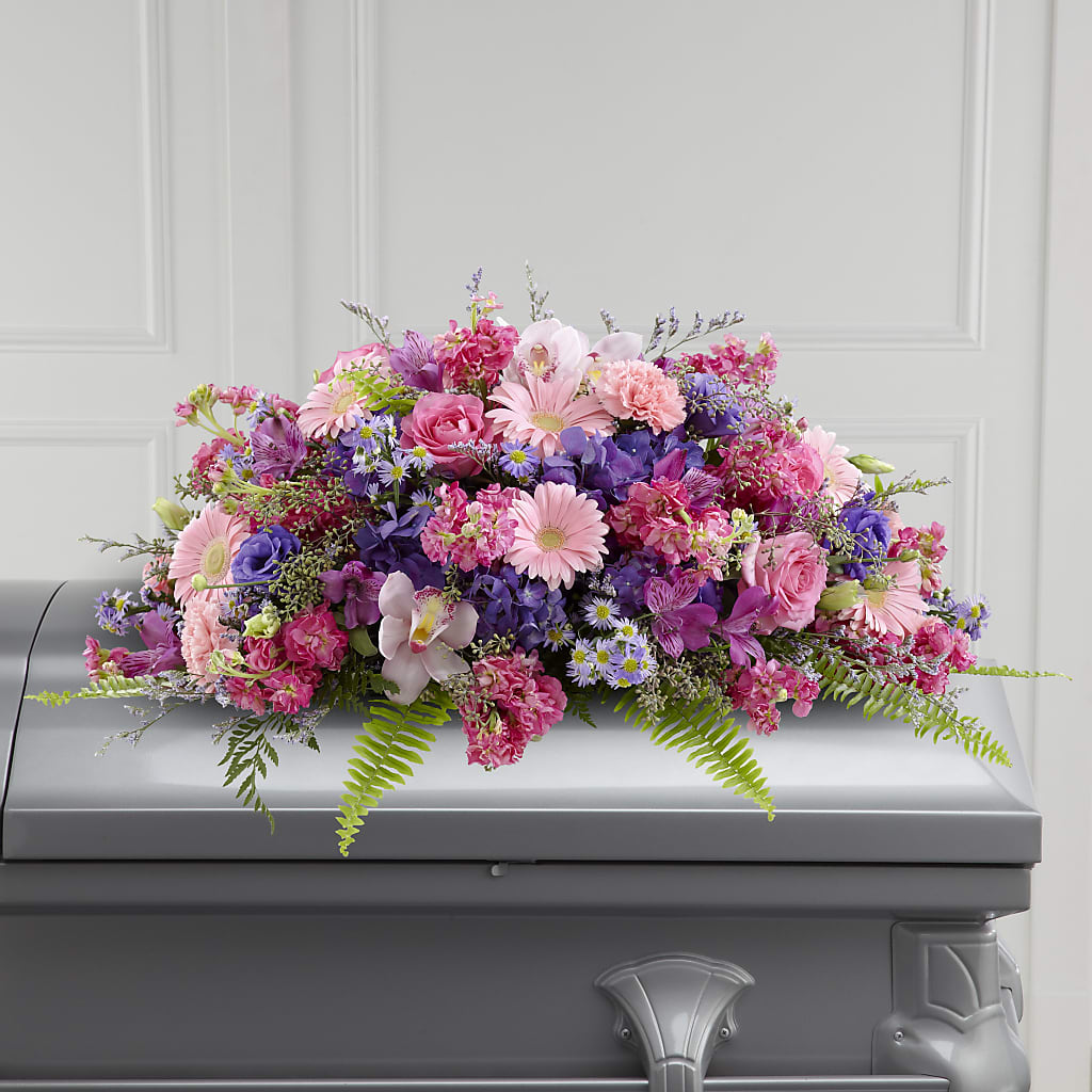 Glorious Garden Casket Spray – Lulus Petals, Farmington NM