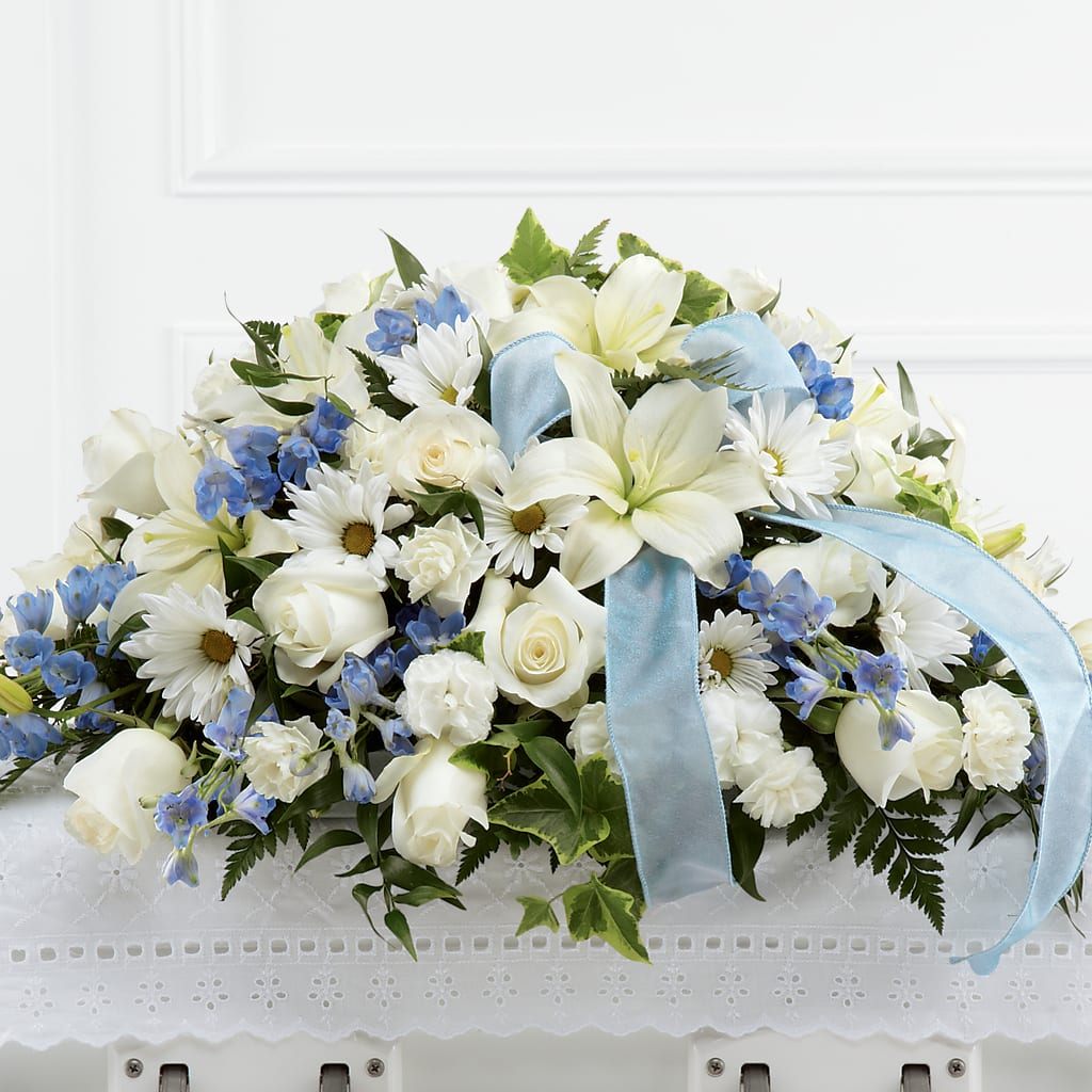 Tender Treasure Casket Spray – Lulus Petals, Farmington NM
