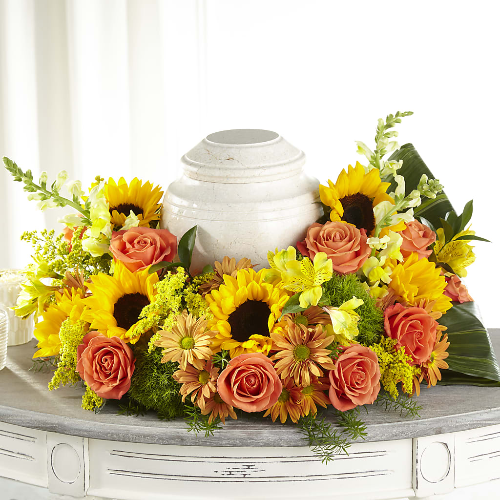 Faithful Sunflower Cremation Adornment – Lulus Petals, Farmington NM