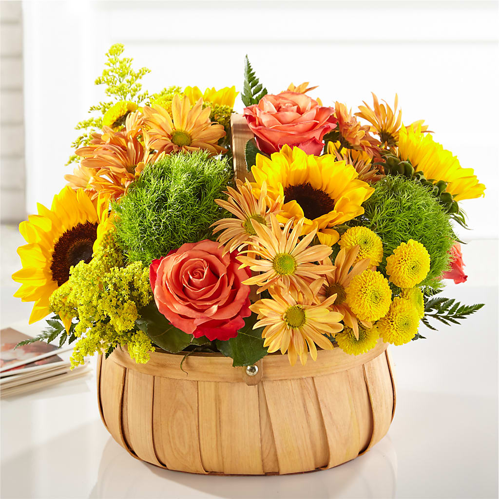 Harvest Sunflower Basket – Lulus Petals, Farmington NM