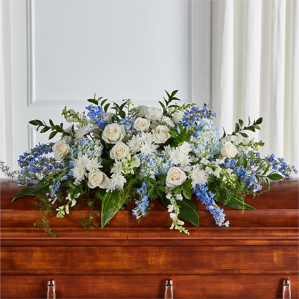 Timeless Essence Casket Spray – Lulus Petals, Farmington NM