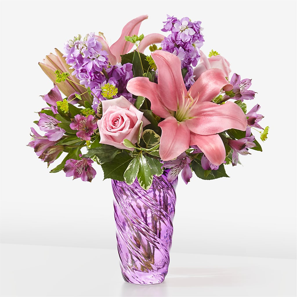 Precious Petals Bouquet with Luxe Swirl Vase – Lulus Petals, Farmington NM