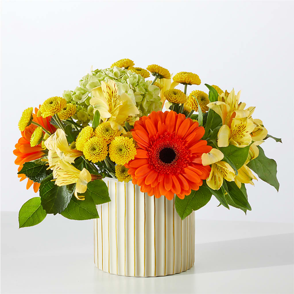 Autumn Sunshine Bouquet with Ivory Vase – Lulus Petals, Farmington NM