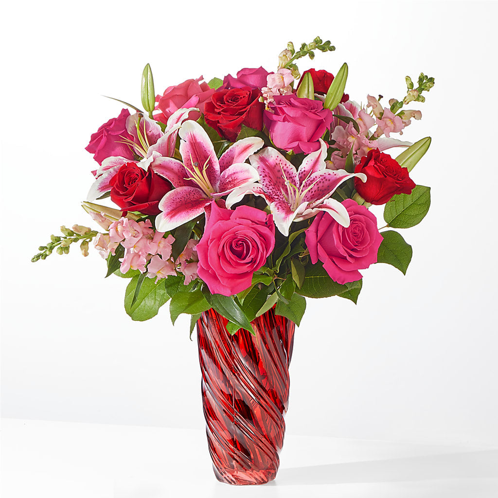 Always You Bouquet with Luxe Swirl Vase – Lulus Petals, Farmington NM