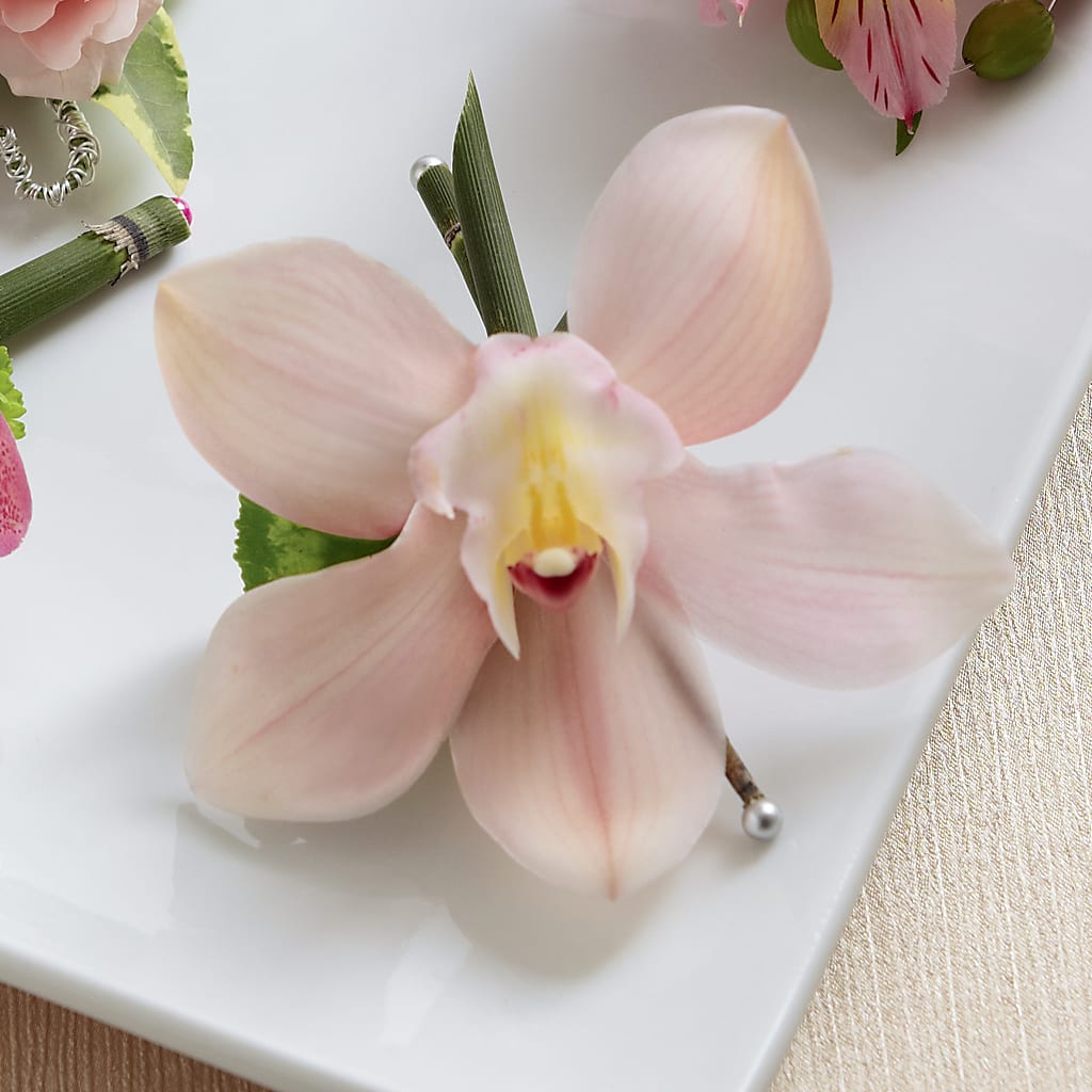 Pink Cymbidium Boutonniere – Lulus Petals, Farmington NM