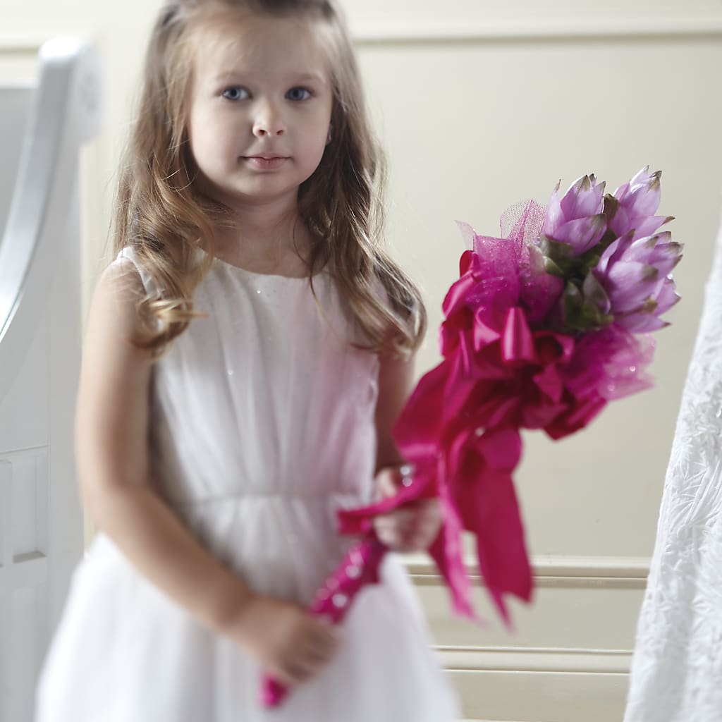 Sparkle Pink Flower Girl Bouquet – Lulus Petals, Farmington NM