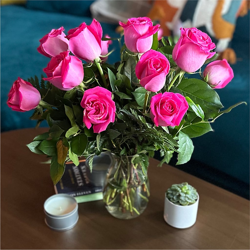 Long Stem Pink Rose Bouquet –  Lulus Petals, Farmington NM