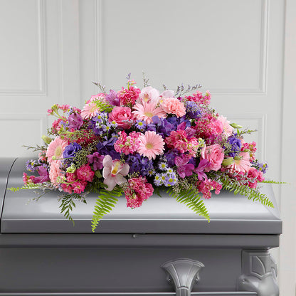 Glorious Garden Casket Spray –  Lulus Petals, Farmington NM