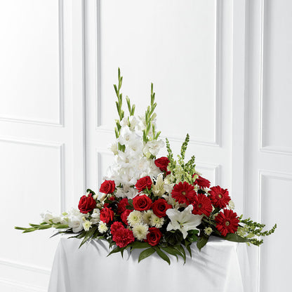 Crimson & White Arrangement –  Lulus Petals, Farmington NM