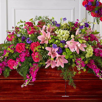 Radiant Tribute Casket Spray –  Lulus Petals, Farmington NM