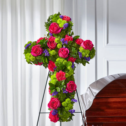 Tribute Rose Floral Cross –  Lulus Petals, Farmington NM