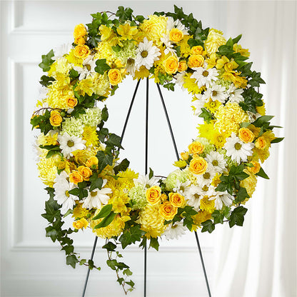Golden Remembrance Wreath –  Lulus Petals, Farmington NM
