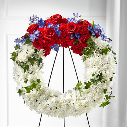 Patriotic Passion Wreath –  Lulus Petals, Farmington NM