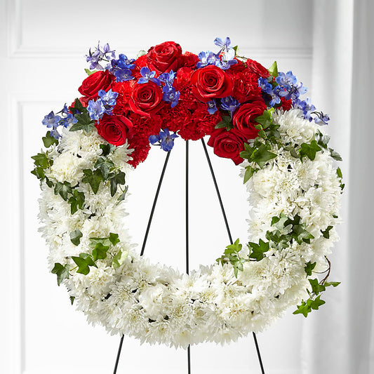 Patriotic Passion Wreath –  Lulus Petals, Farmington NM