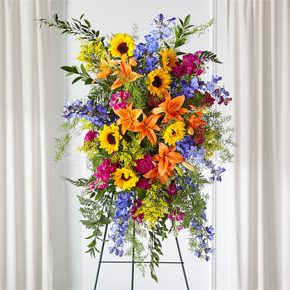 Sunlit Memories Standing Spray (Standard) –  Lulus Petals, Farmington NM