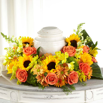 Faithful Sunflower Cremation Adornment –  Lulus Petals, Farmington NM