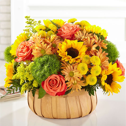 Harvest Sunflower Basket –  Lulus Petals, Farmington NM