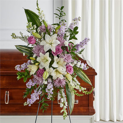 Grateful Hearts Standing Spray –  Lulus Petals, Farmington NM