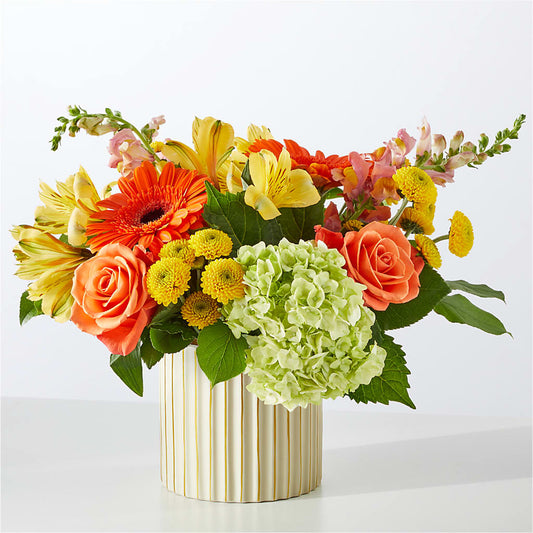 Autumn Sunshine Bouquet with Ivory Vase –  Lulus Petals, Farmington NM