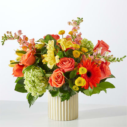 Autumn Sunshine Bouquet with Ivory Vase –  Lulus Petals, Farmington NM