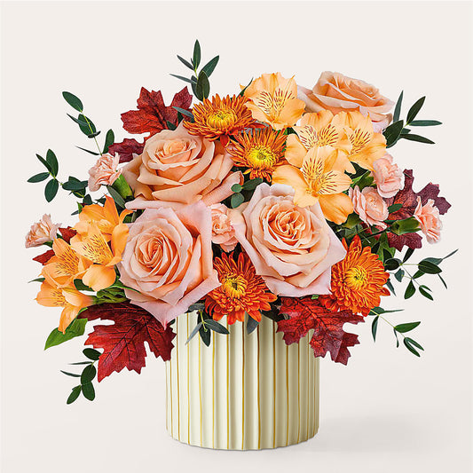 Spiced Latte Bouquet with Ivory Vase –  Lulus Petals, Farmington NM