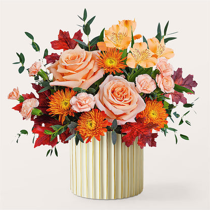 Spiced Latte Bouquet with Ivory Vase –  Lulus Petals, Farmington NM