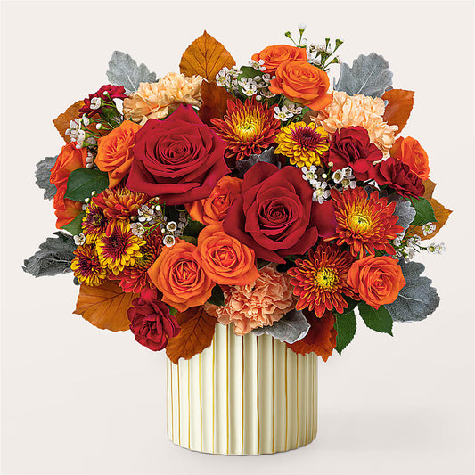 Merlot Bouquet with Ivory Vase –  Lulus Petals, Farmington NM
