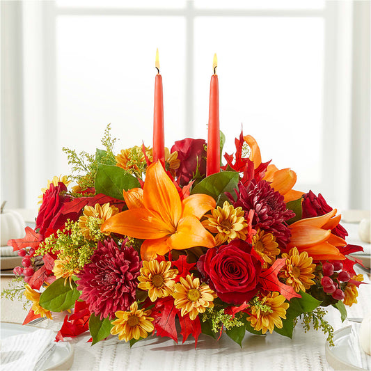 Autumn's Embrace Centerpiece –  Lulus Petals, Farmington NM