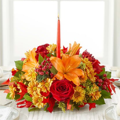 Autumn's Embrace Centerpiece –  Lulus Petals, Farmington NM