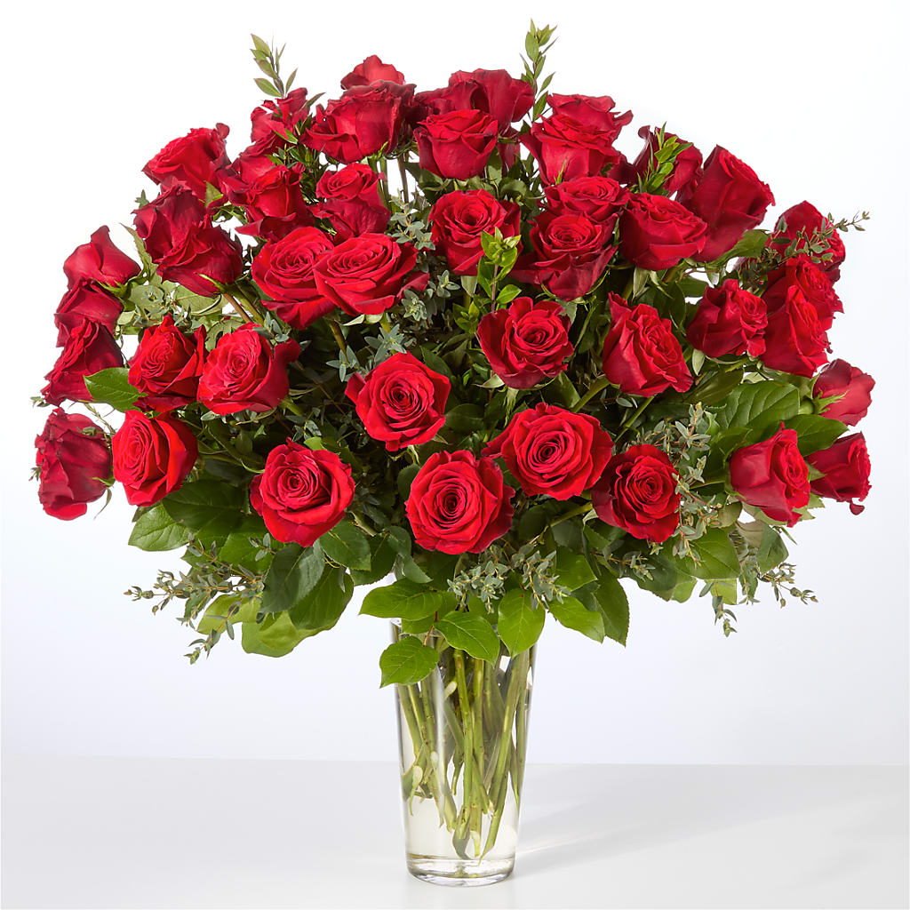 Forever Yours Fifty Stem Red Rose Bouquet –  Lulus Petals, Farmington NM