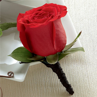 Red Rose Boutonniere –  Lulus Petals, Farmington NM